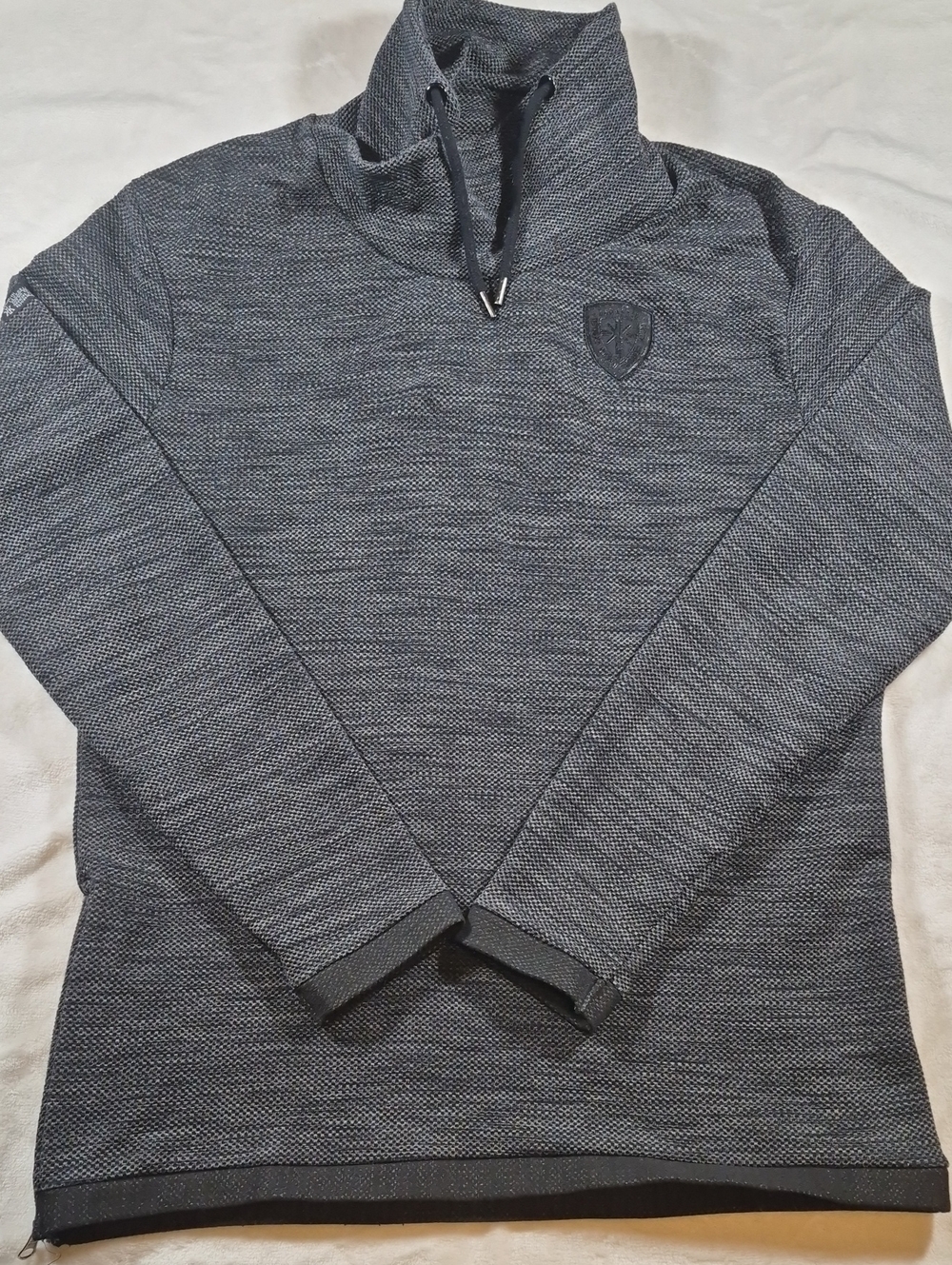Men's Heather Charcoal Crewneck Pullover Sweater